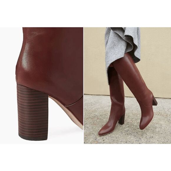 Loeffler Randall Goldy Knee-High Leather Boots Size 11 $695 - Picture 1 of 11